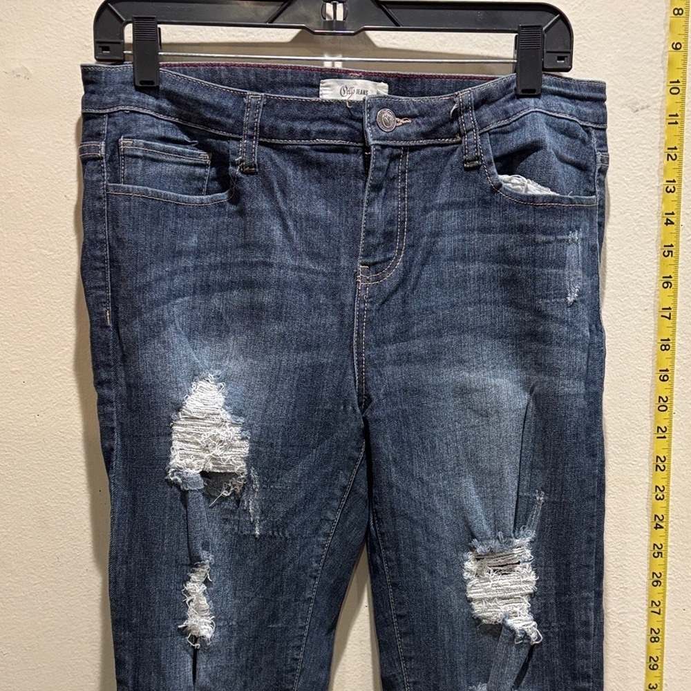 Cello Women's Distressed Blue Boyfriend Jeans